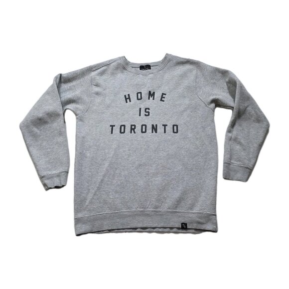 Peace Collective Home Is Toronto Sweatshirt Men M Gray LS Crewneck Preppy Unisex - Picture 1 of 13